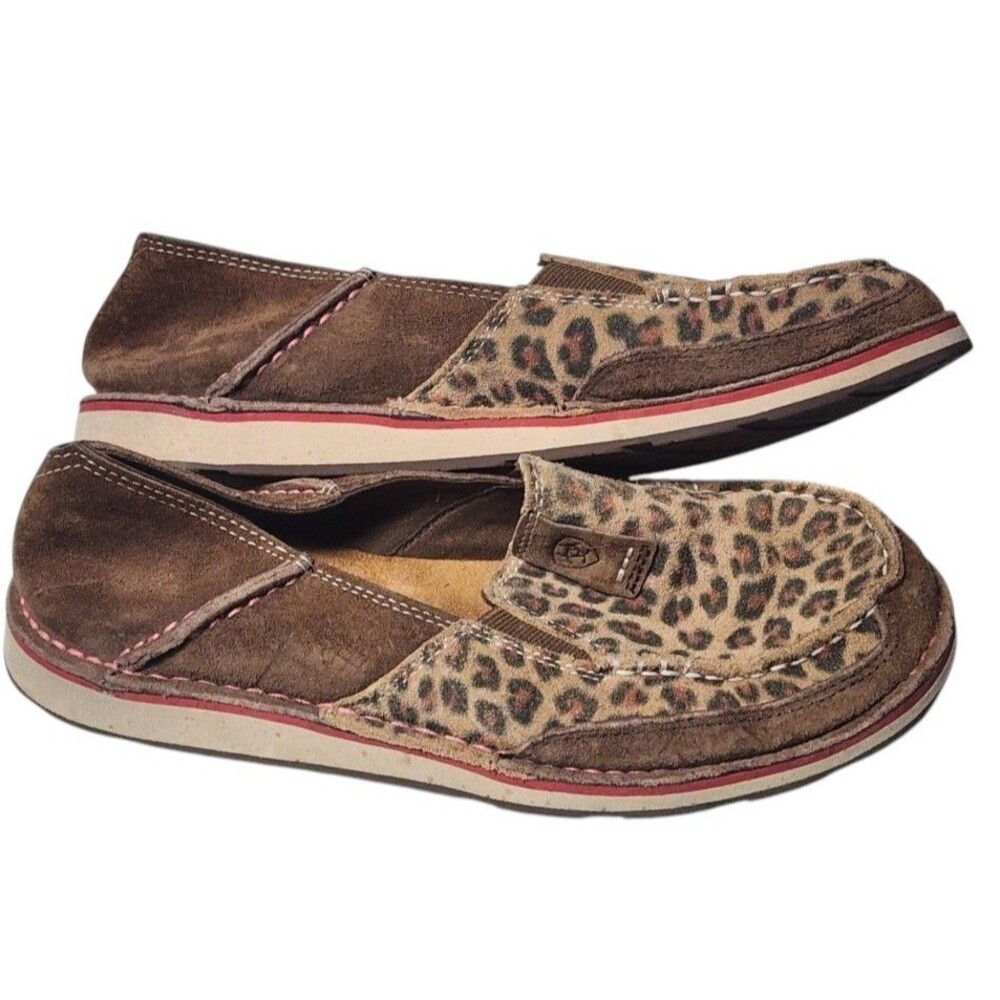 Ariat Women's Cruiser Leopard Print Leather Shoes Size 8B